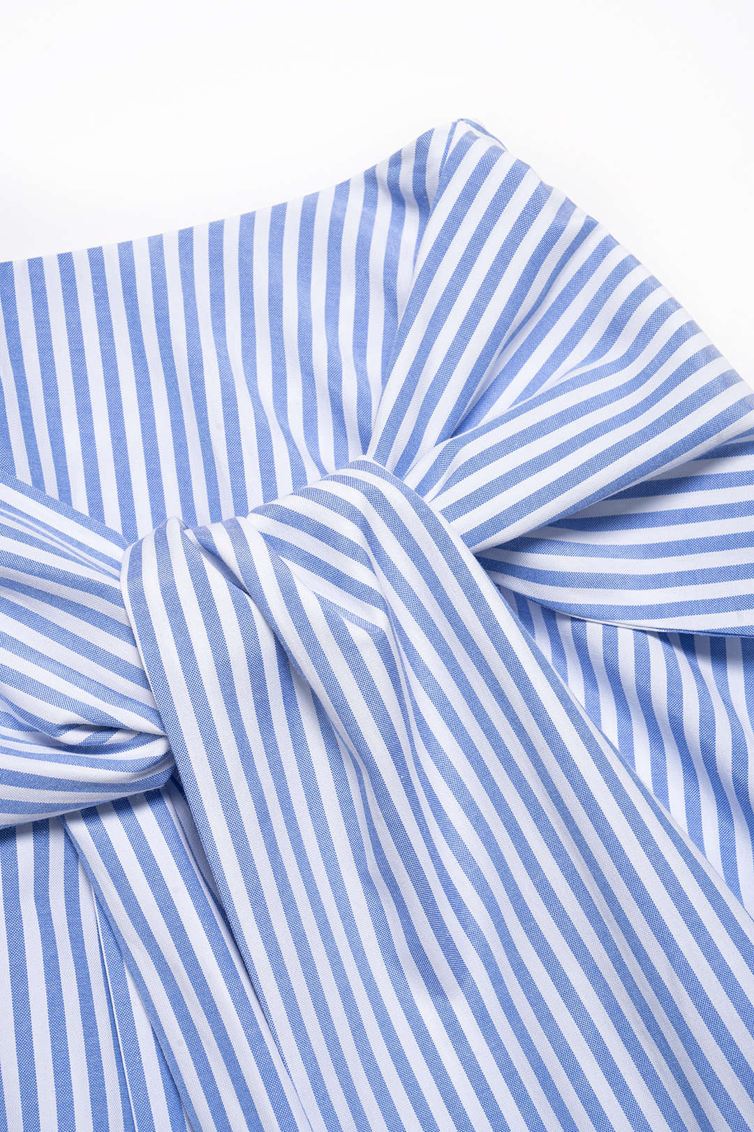 Stripes Print Tie-Up Ruched Skirt - Image 3