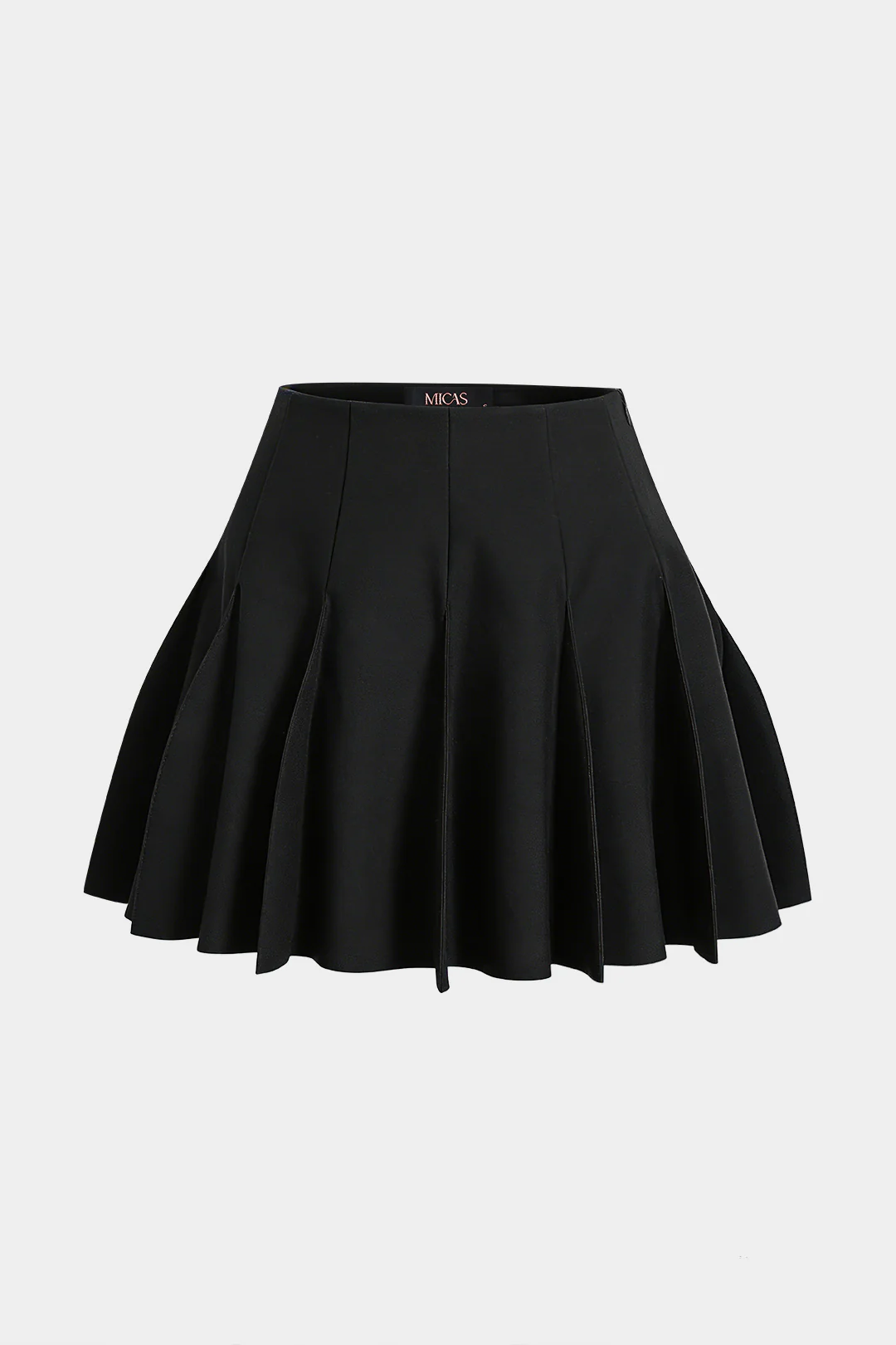 Solid Ruched A-Line Skirt