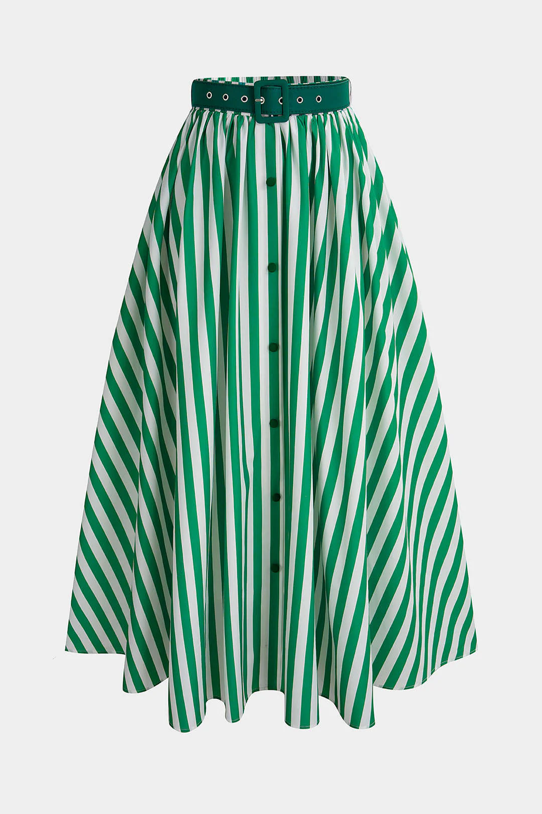 Striped Belted Skirt - Image 4