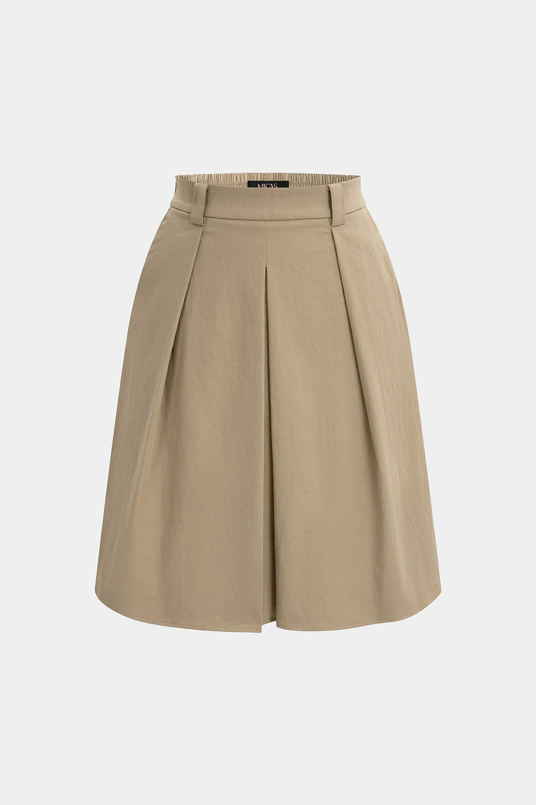 High Waist Shirred Waistband Skirt