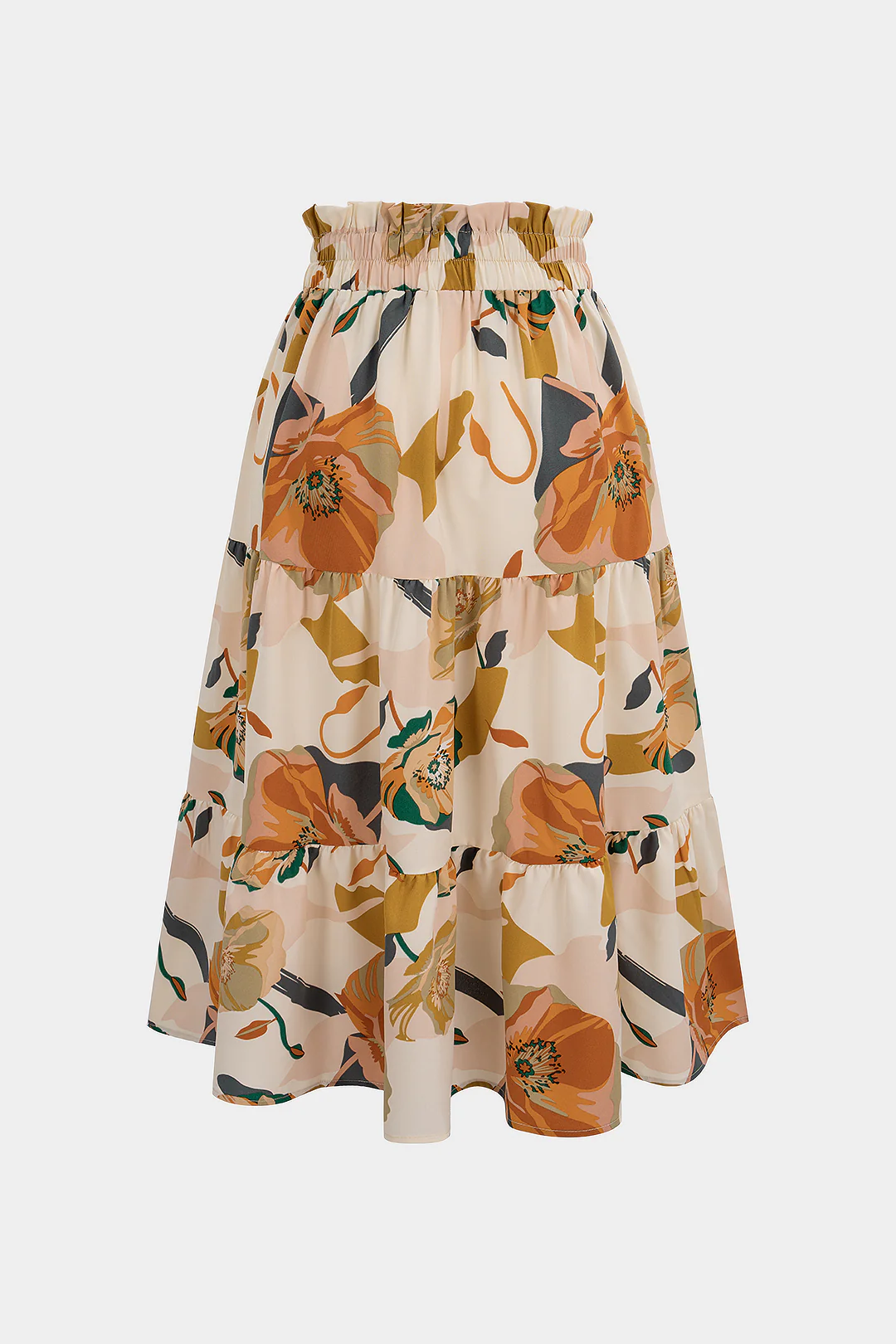 Floral Print Tie-Up Ruched Skirt - Image 2