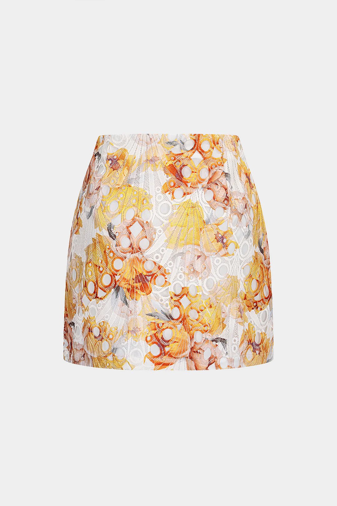 Floral Print Lace High Waist Skirt - Image 2