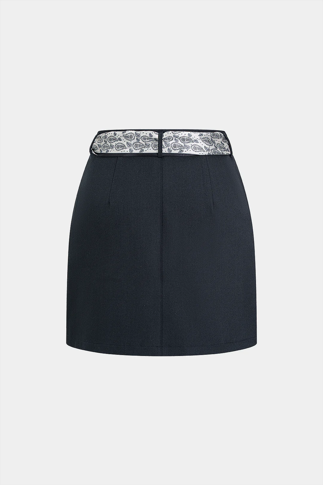 Artistic Print Belted Skirt - Image 2