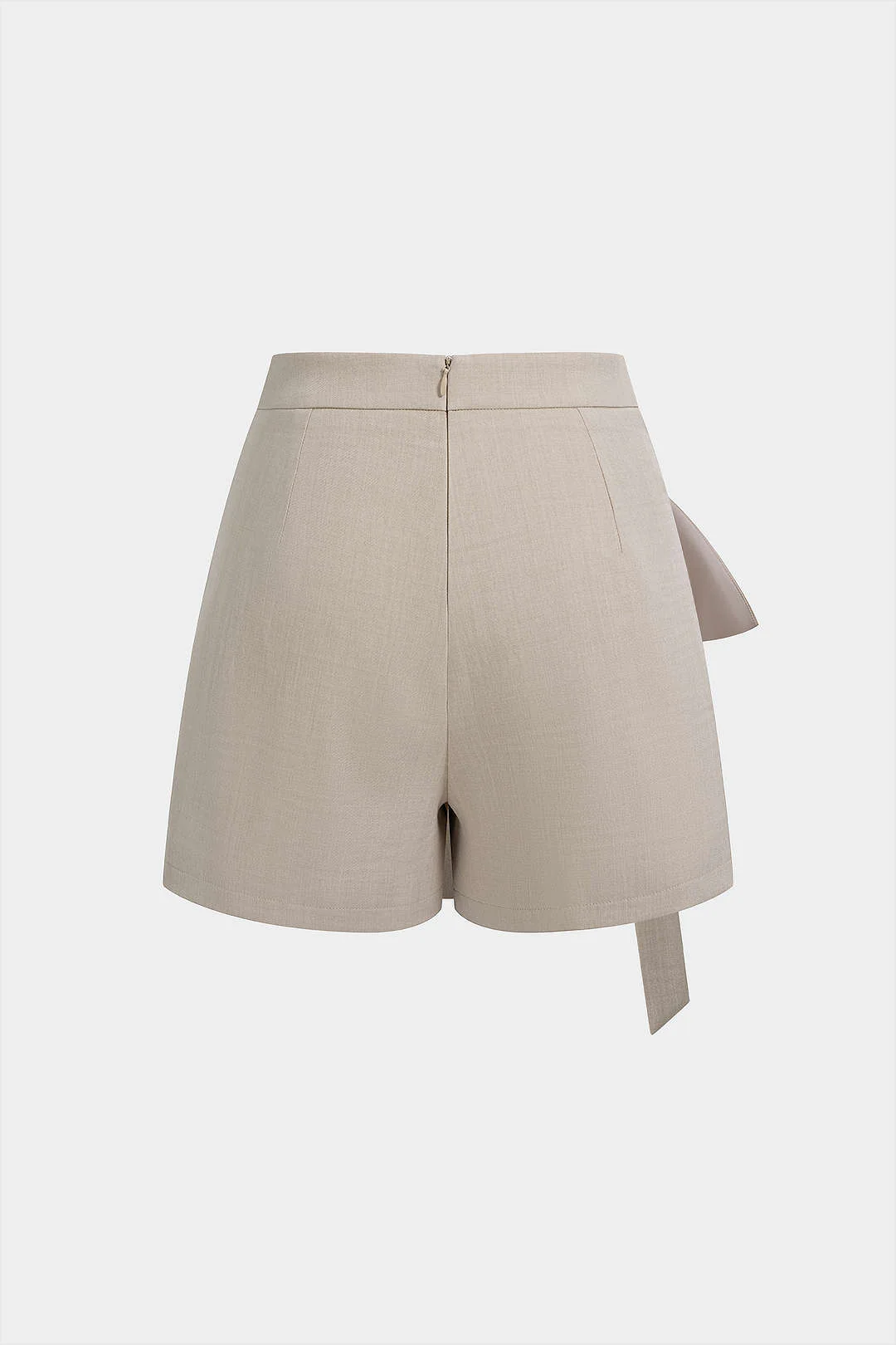 Asymmetrical Ruched High-Waist Shorts - Image 2