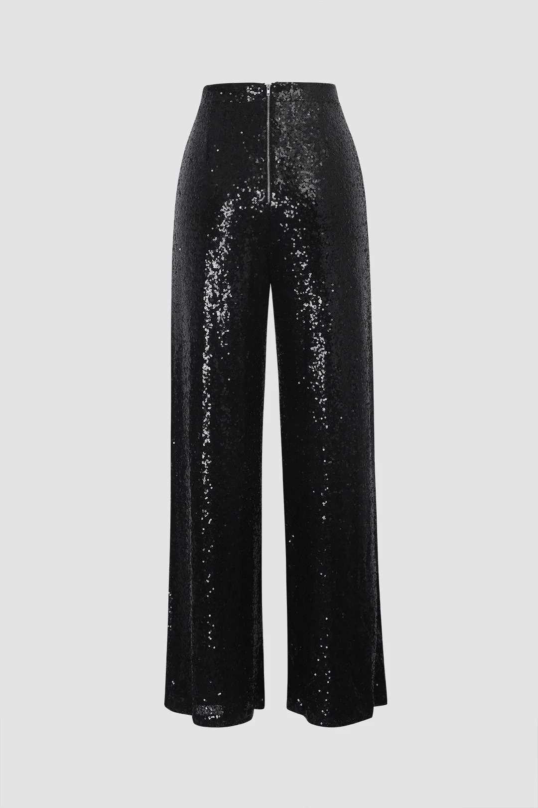 Sequin High Waisted Wide Leg Trousers - Image 4