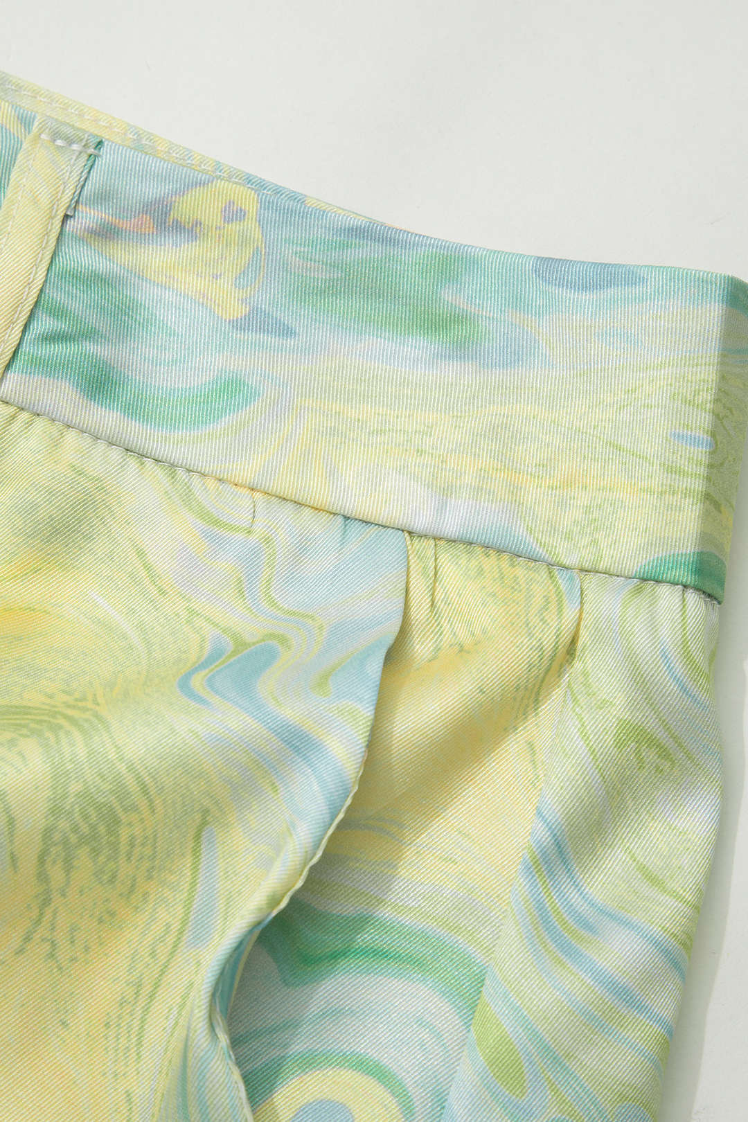 Marble Print High Waisted Full-length Straight Leg Pants - Image 15