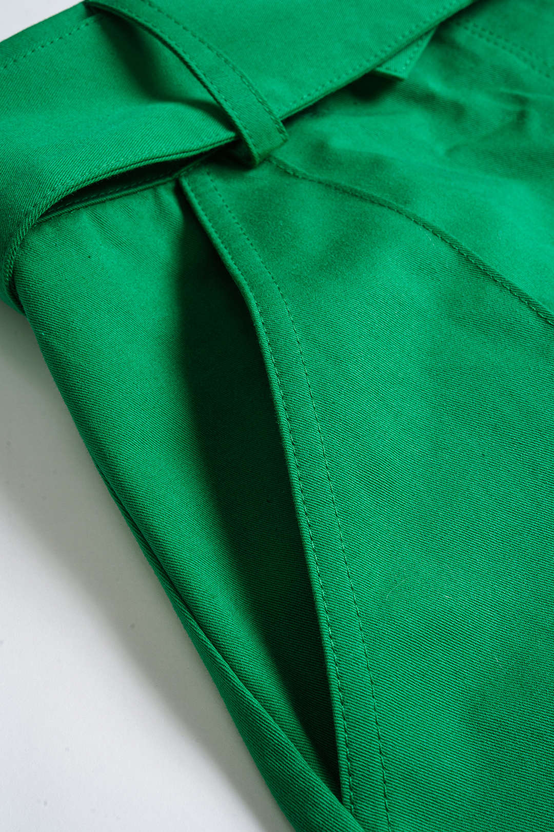 Solid Belted Shorts - Image 4