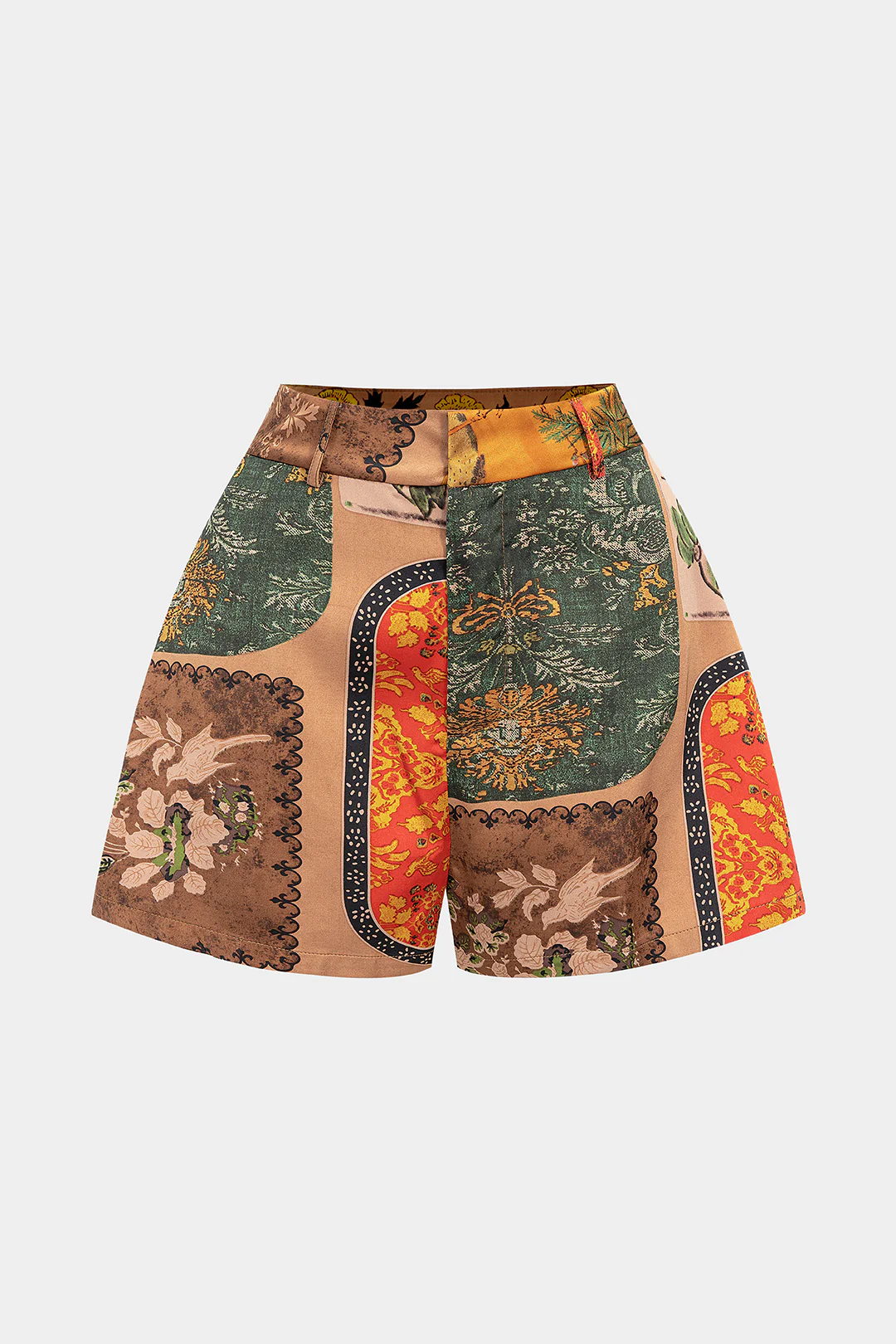 Floral Contrast Print Shorts - Image 5