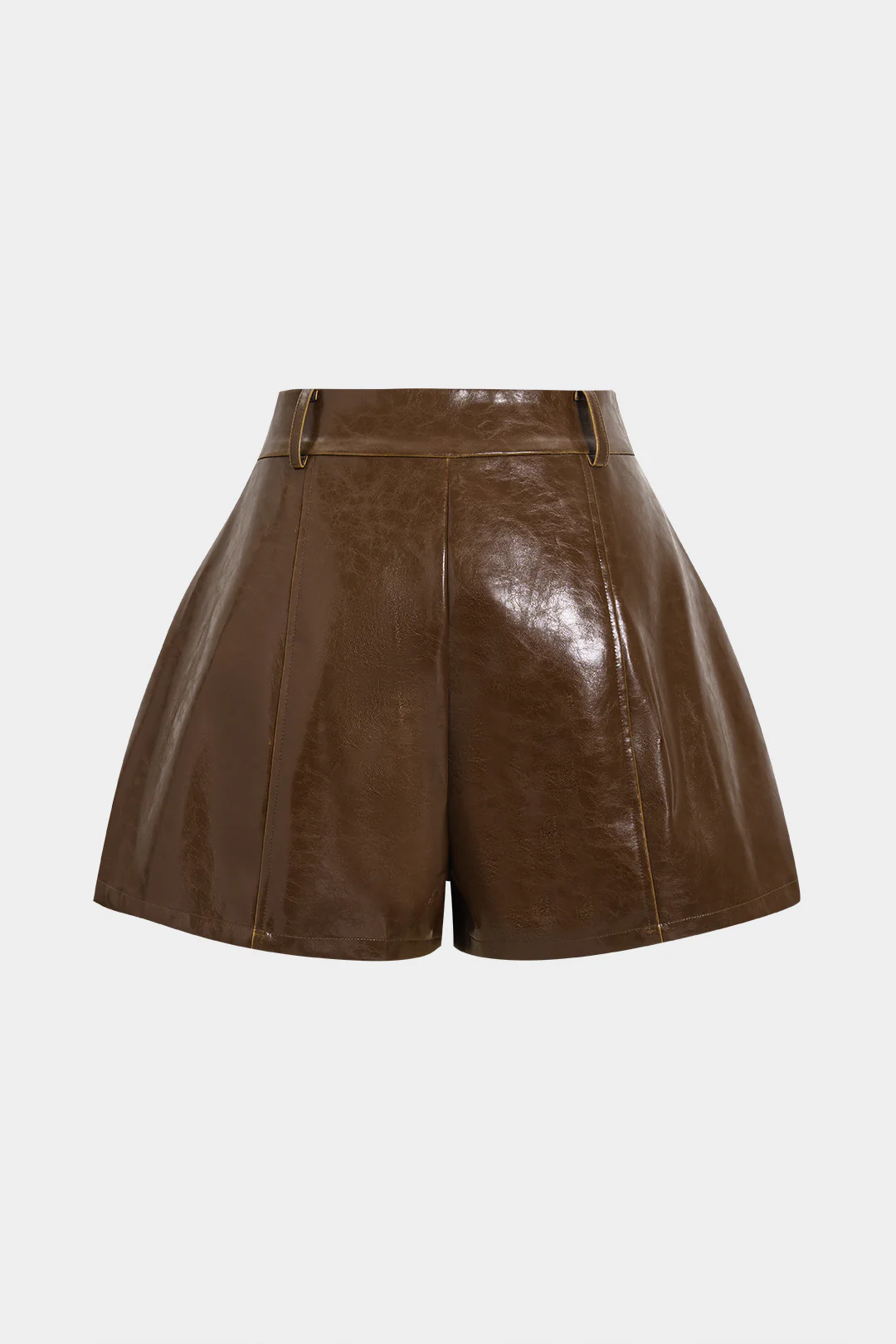 Faux Leather High Waist Shorts - Image 2