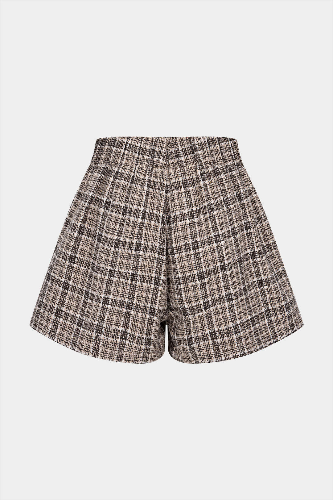 Plaid Print Button High Waist Shorts - Image 2