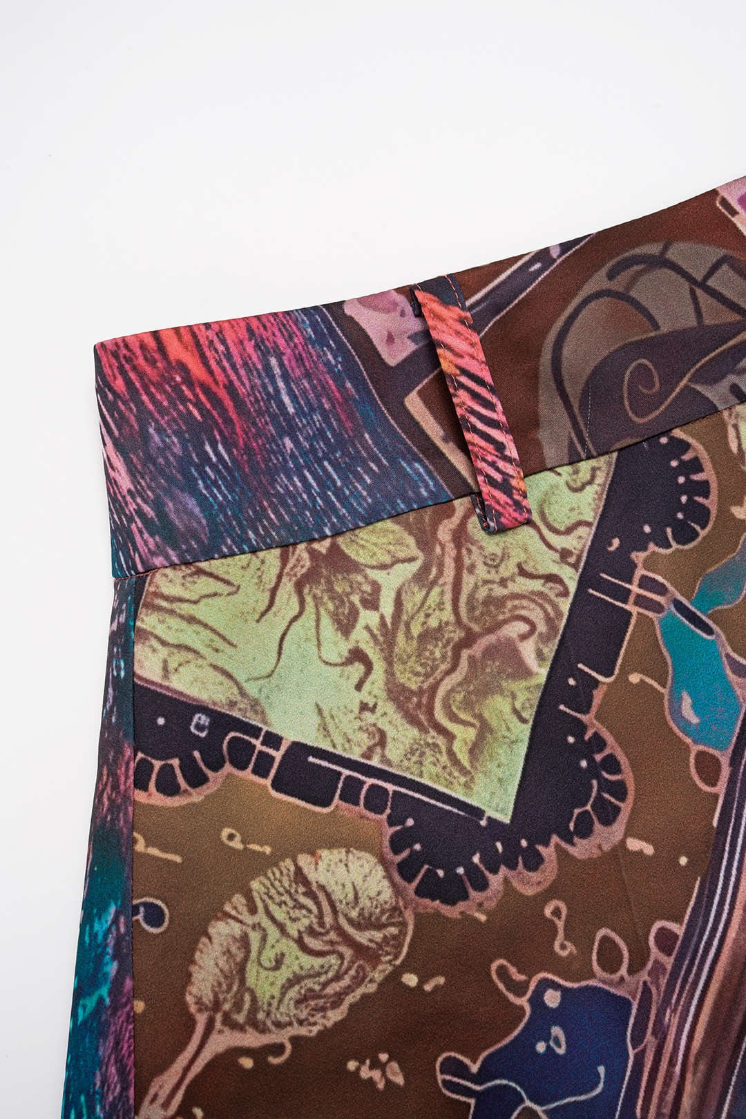 Pattern Print High Waist Wide Leg Shorts - Image 3