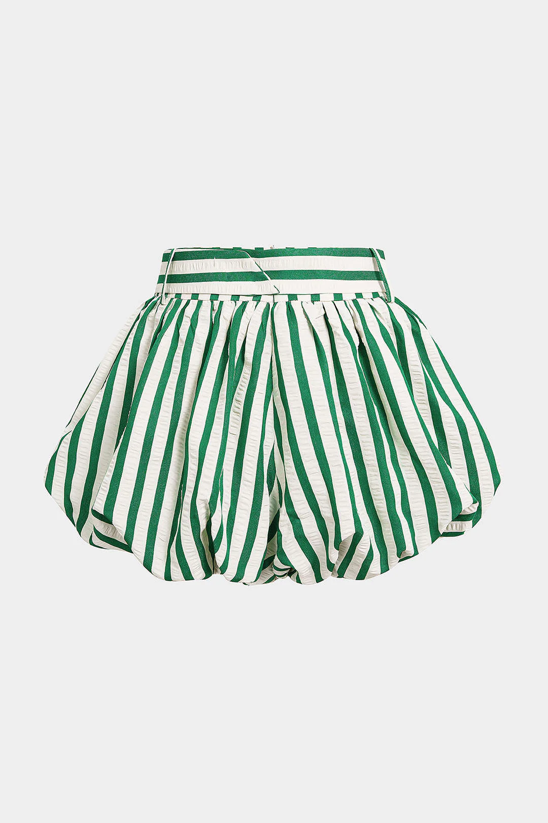 Striped Textured Ruched Shorts - Image 2