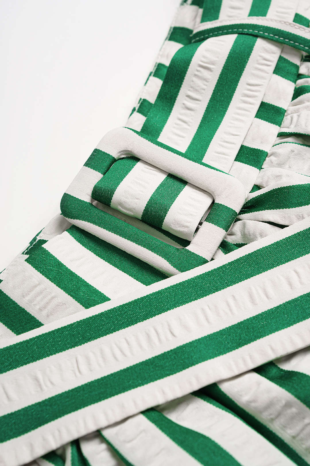 Striped Textured Ruched Shorts - Image 3