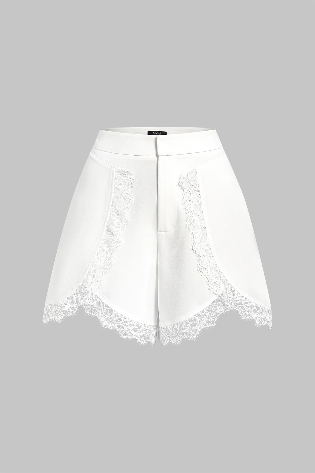 Lace Trim Patchwork Shorts