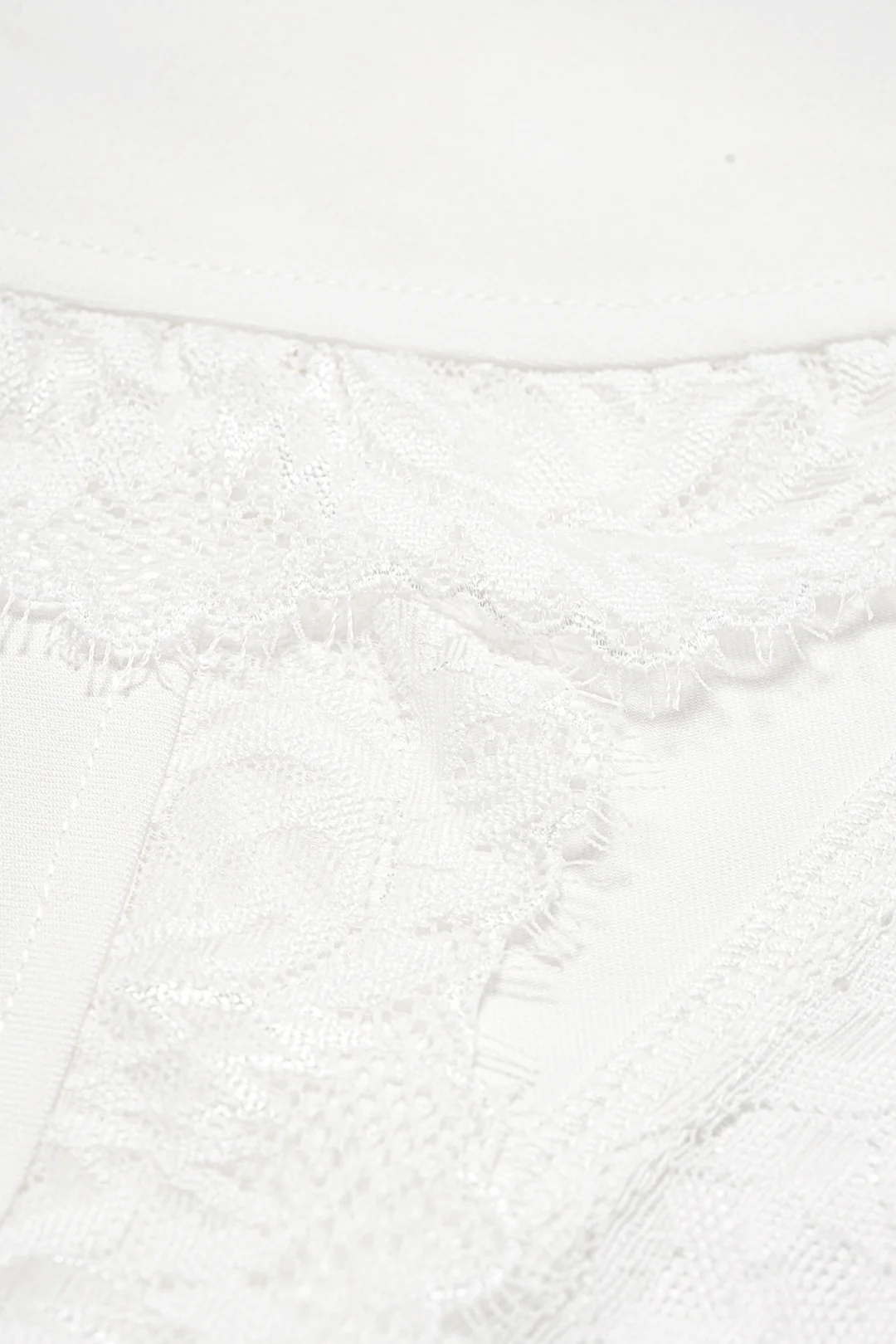 Lace Trim Patchwork Shorts - Image 3