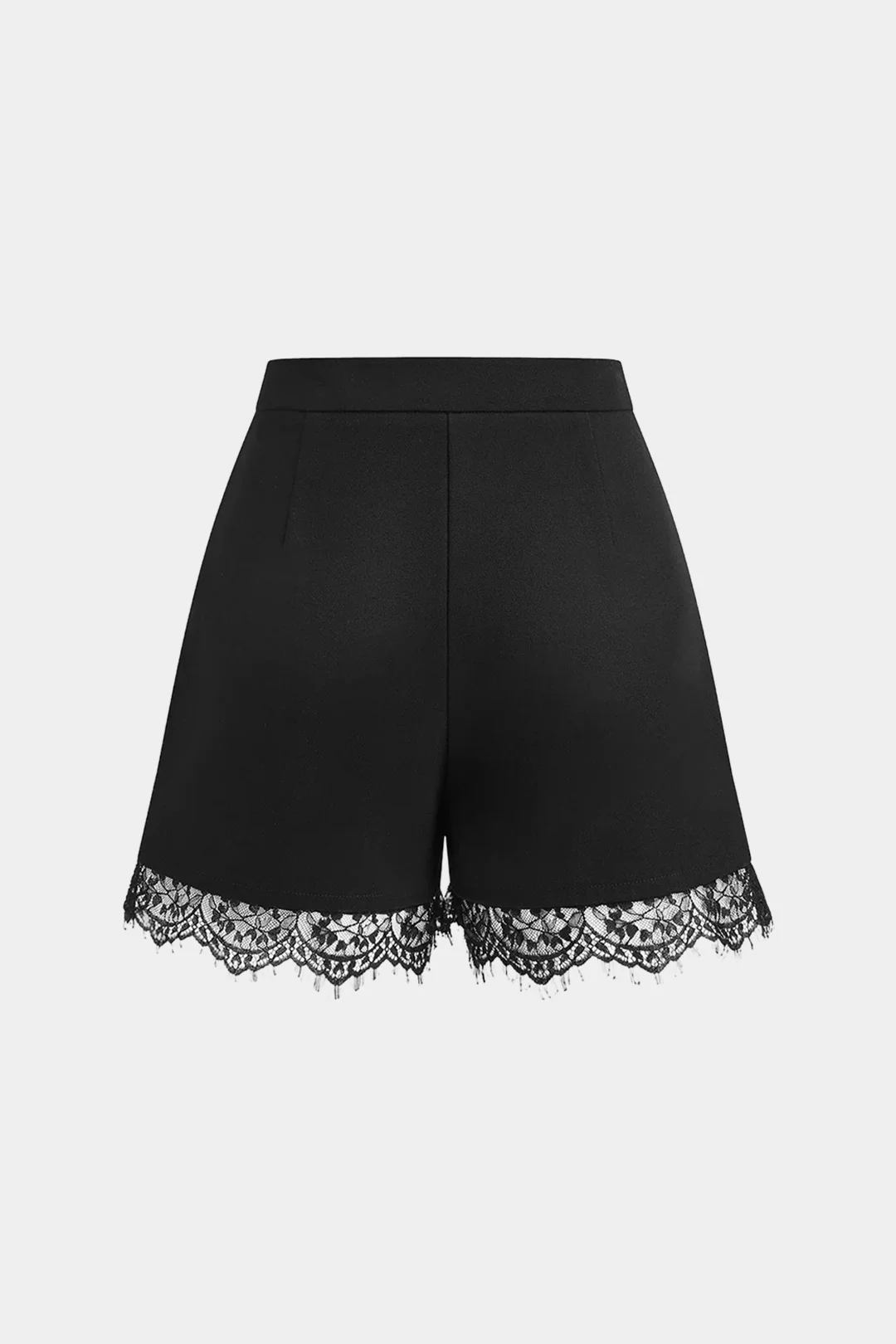 Solid Lace Patchwork Shorts - Image 2