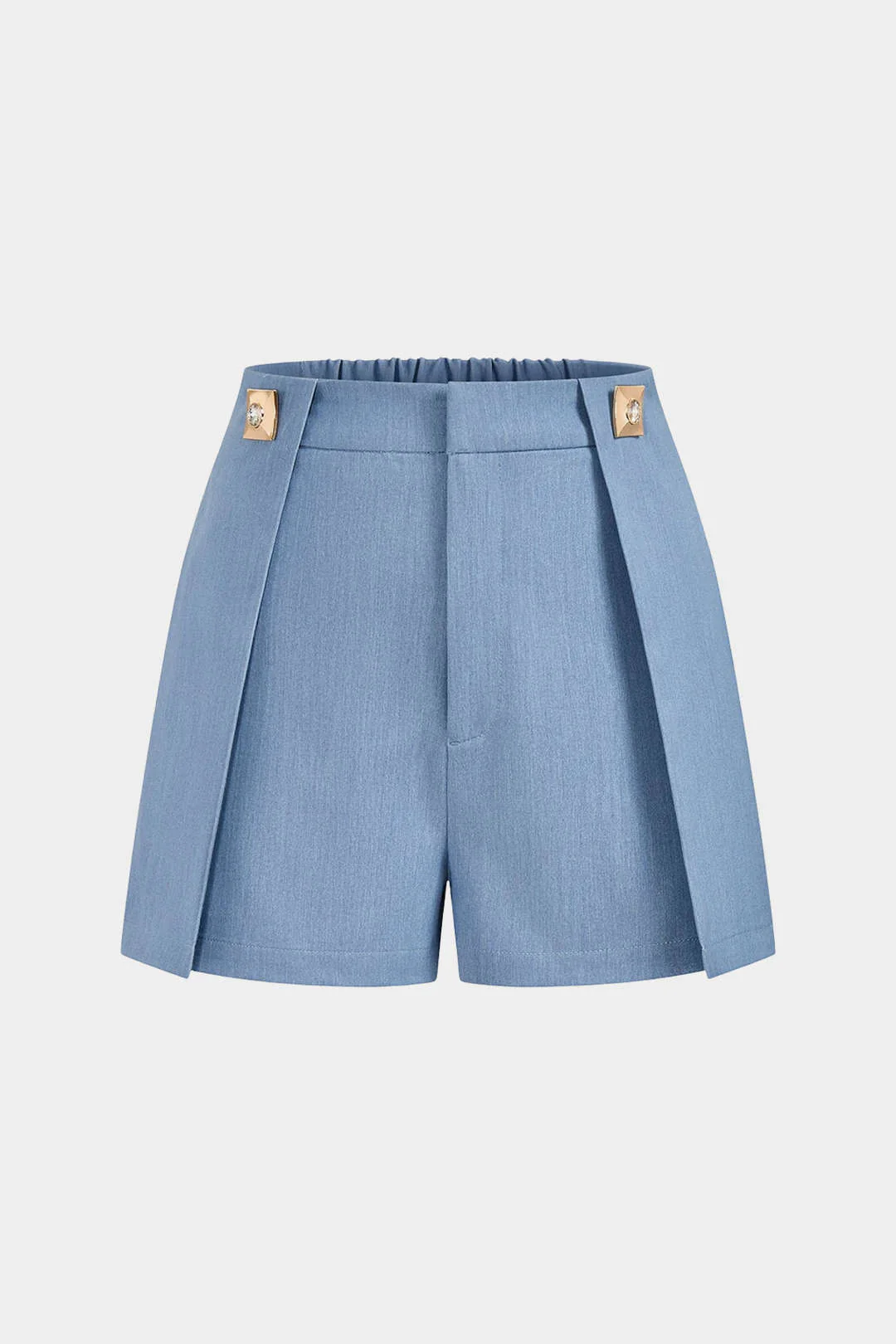Metallic Shirred Shorts