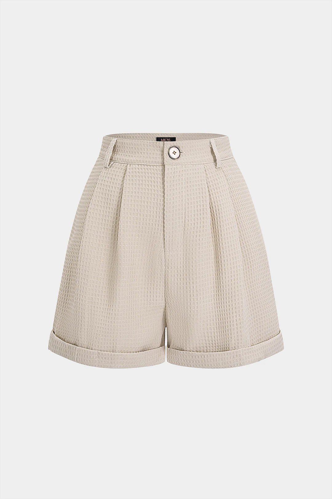High Waist Button Wide Leg Shorts
