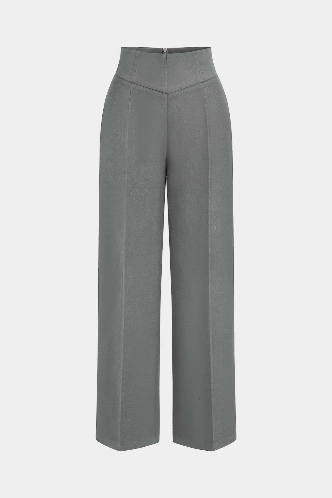 Basic High-Waisted Wide Leg Trousers - Image 15