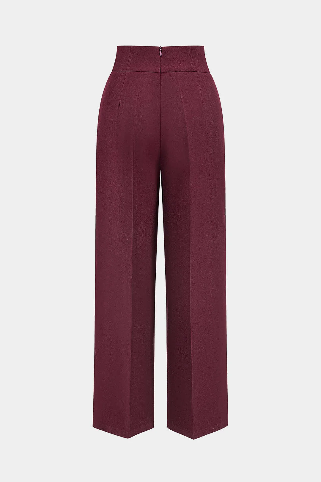 Basic High-Waisted Wide Leg Trousers - Image 3