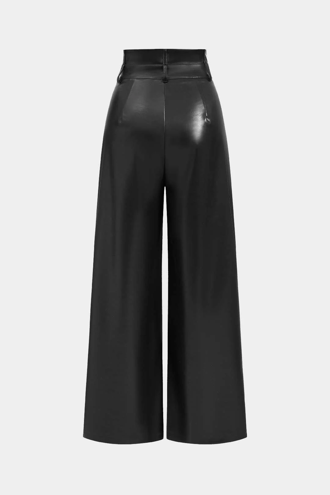 Faux Leather High Waist Trousers - Image 4