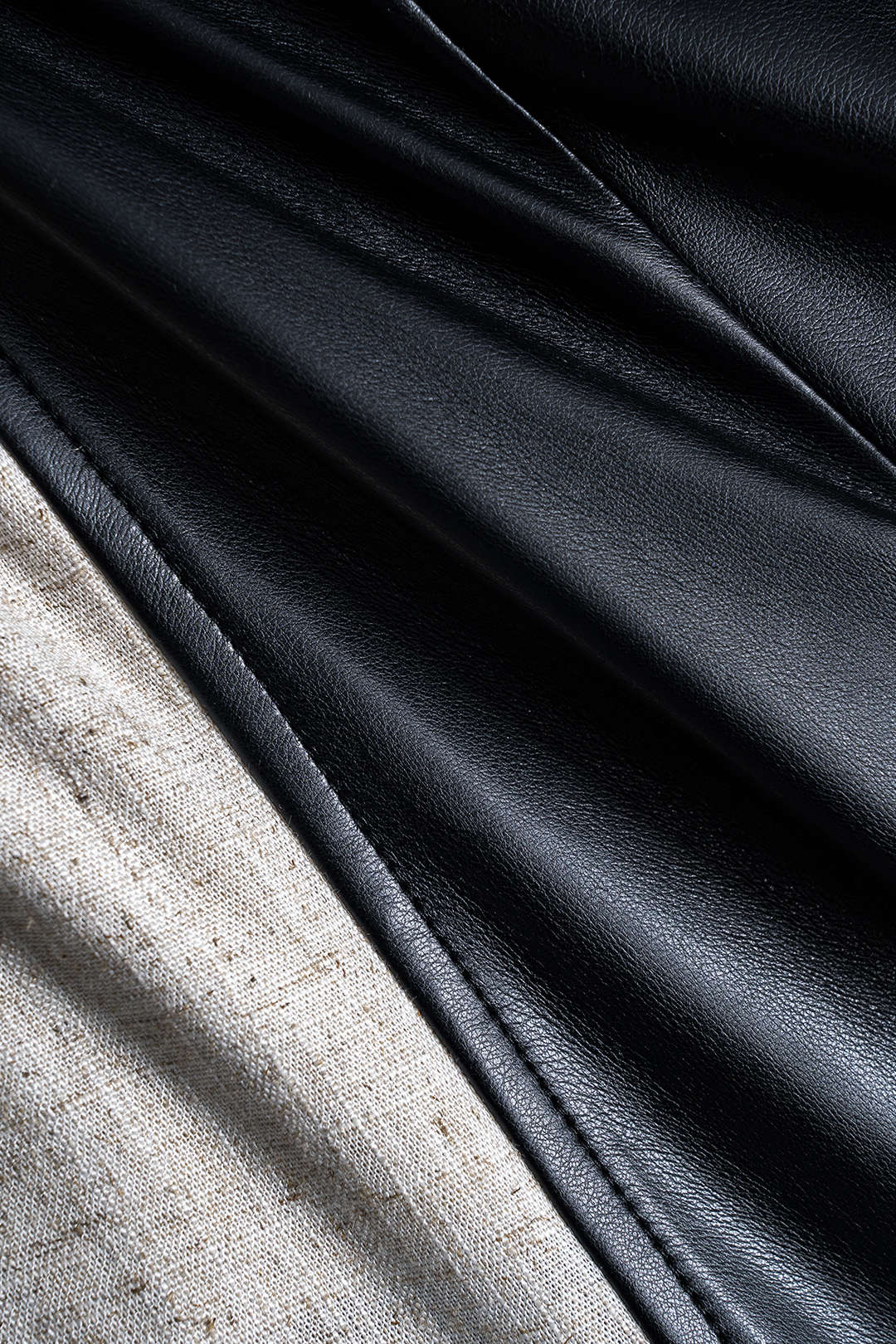 Faux Leather Metallic Patchwork Trousers - Image 3