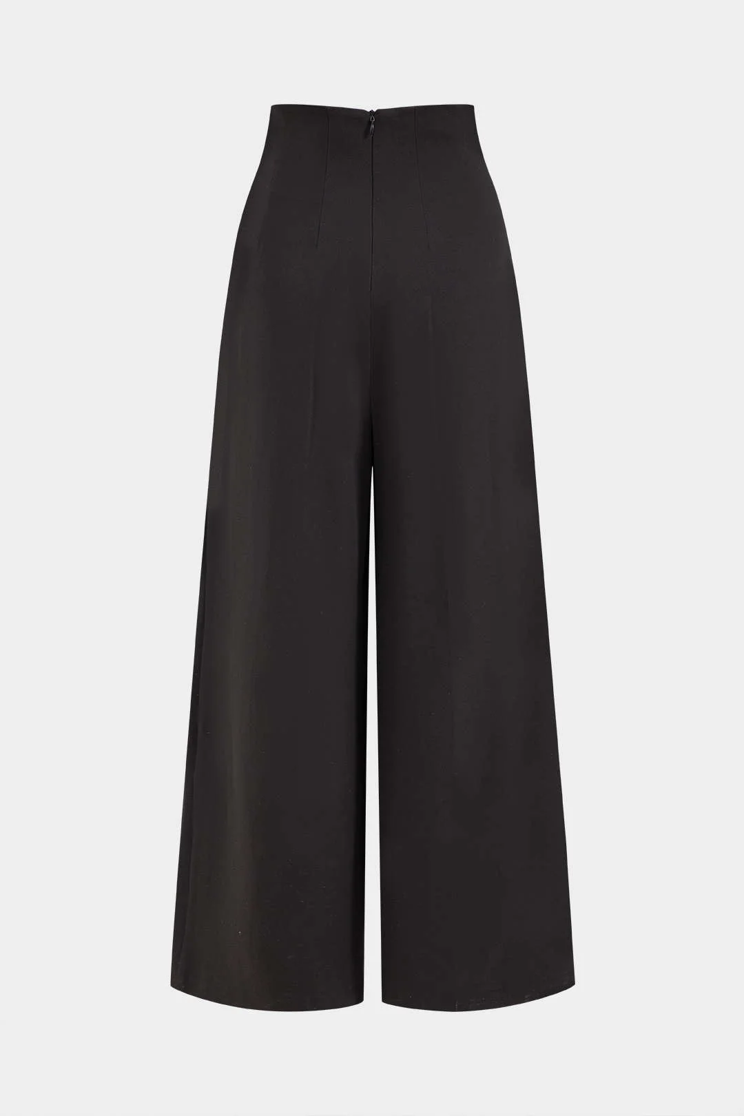 Pleated Asymmetrical Wide Leg Trousers - Image 9