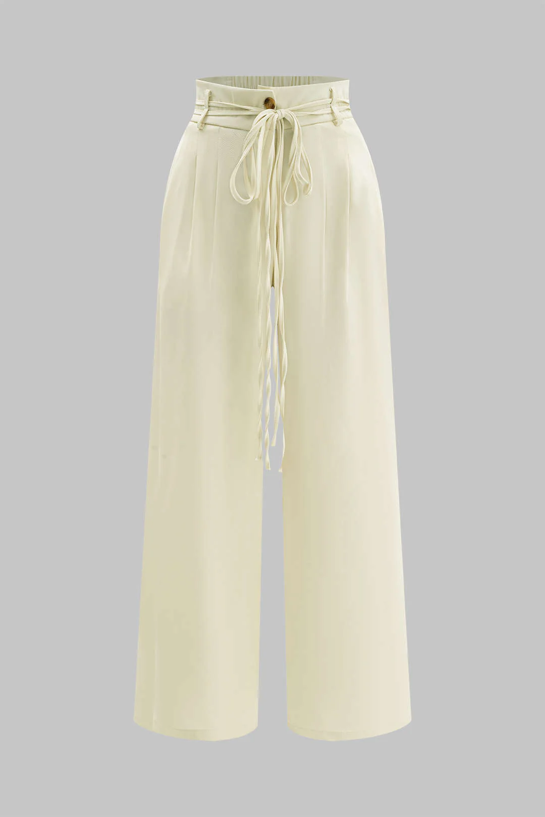 High Waist Tie-Up Trousers