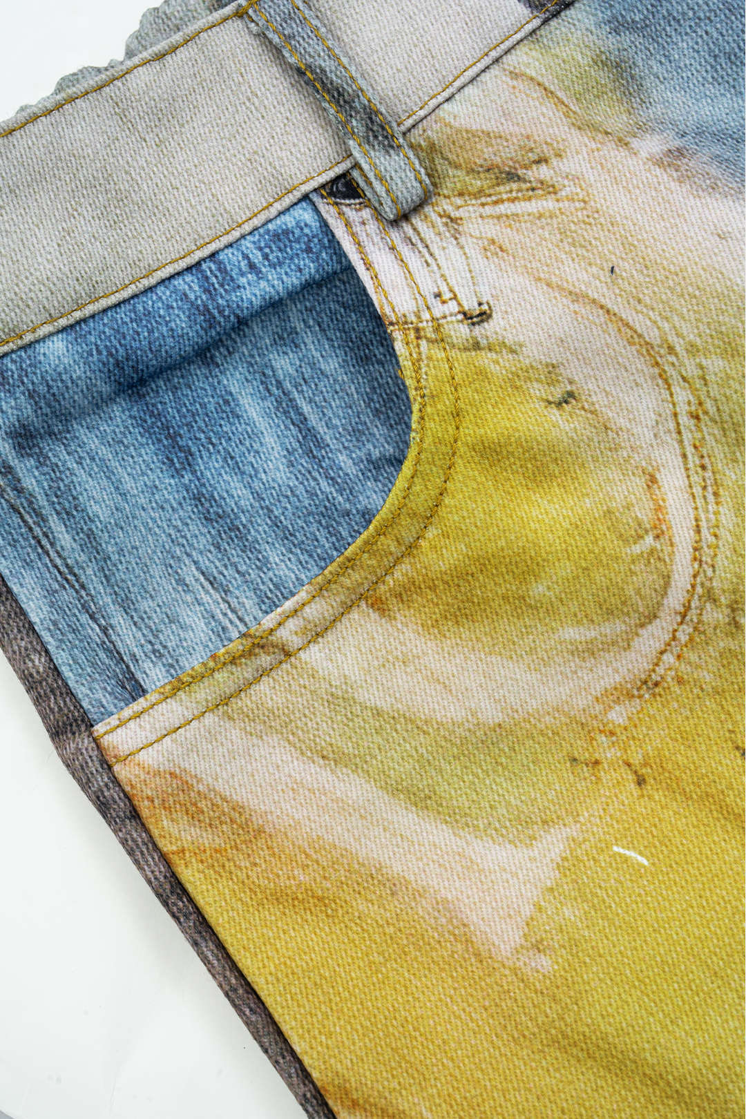 Abstract Print Button Wide Leg Trousers - Image 4