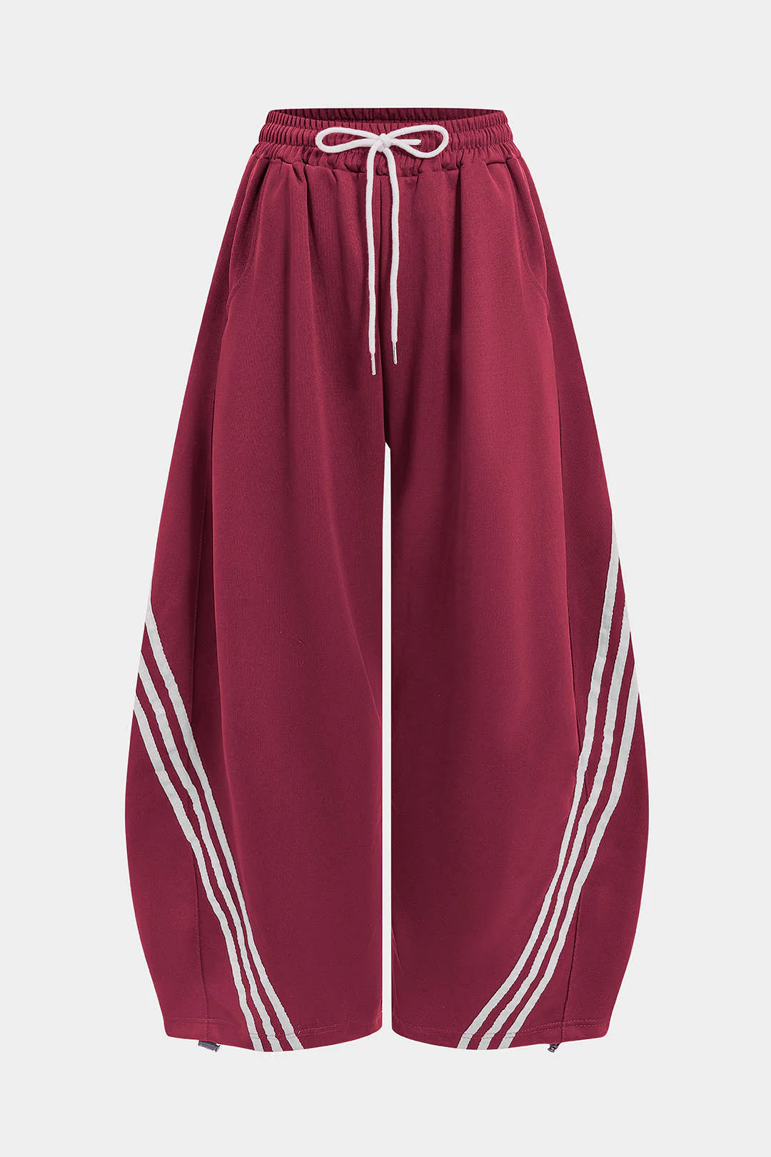 Contrast Tie-Up Barrel Trousers - Image 12