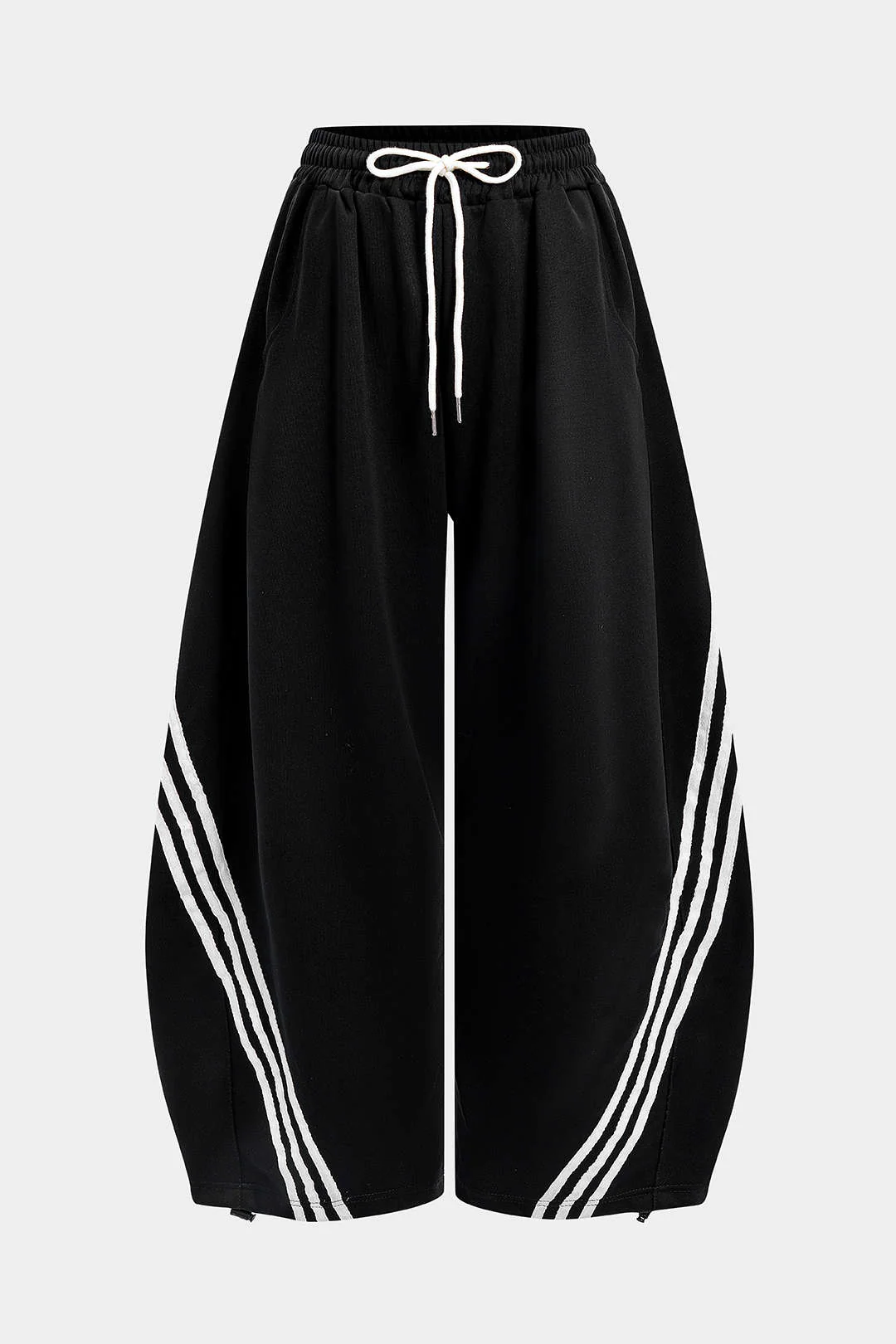 Contrast Tie-Up Barrel Trousers - Image 9