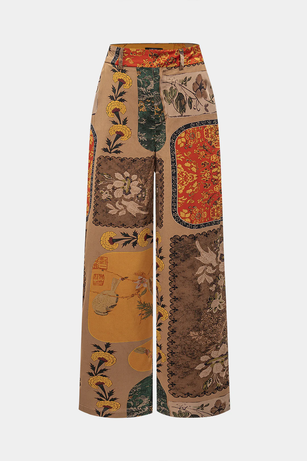 Floral Print Pocket Trousers