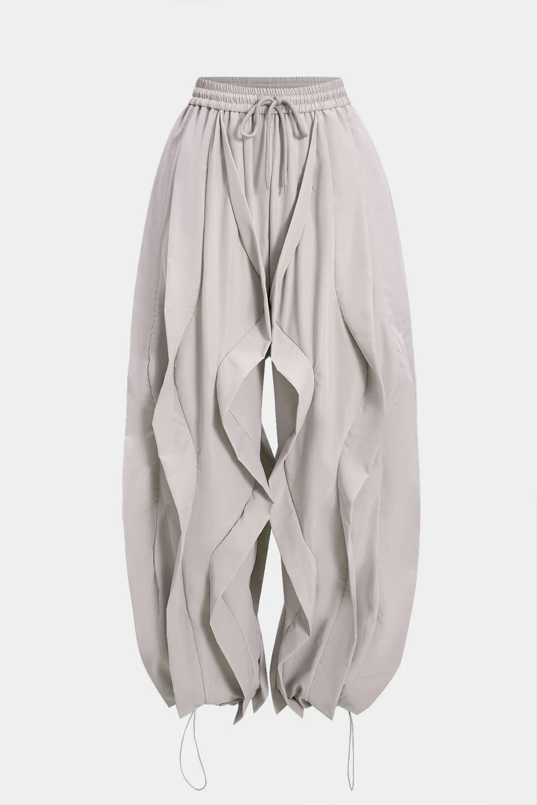 Drawstring Ruffle Trousers - Image 3