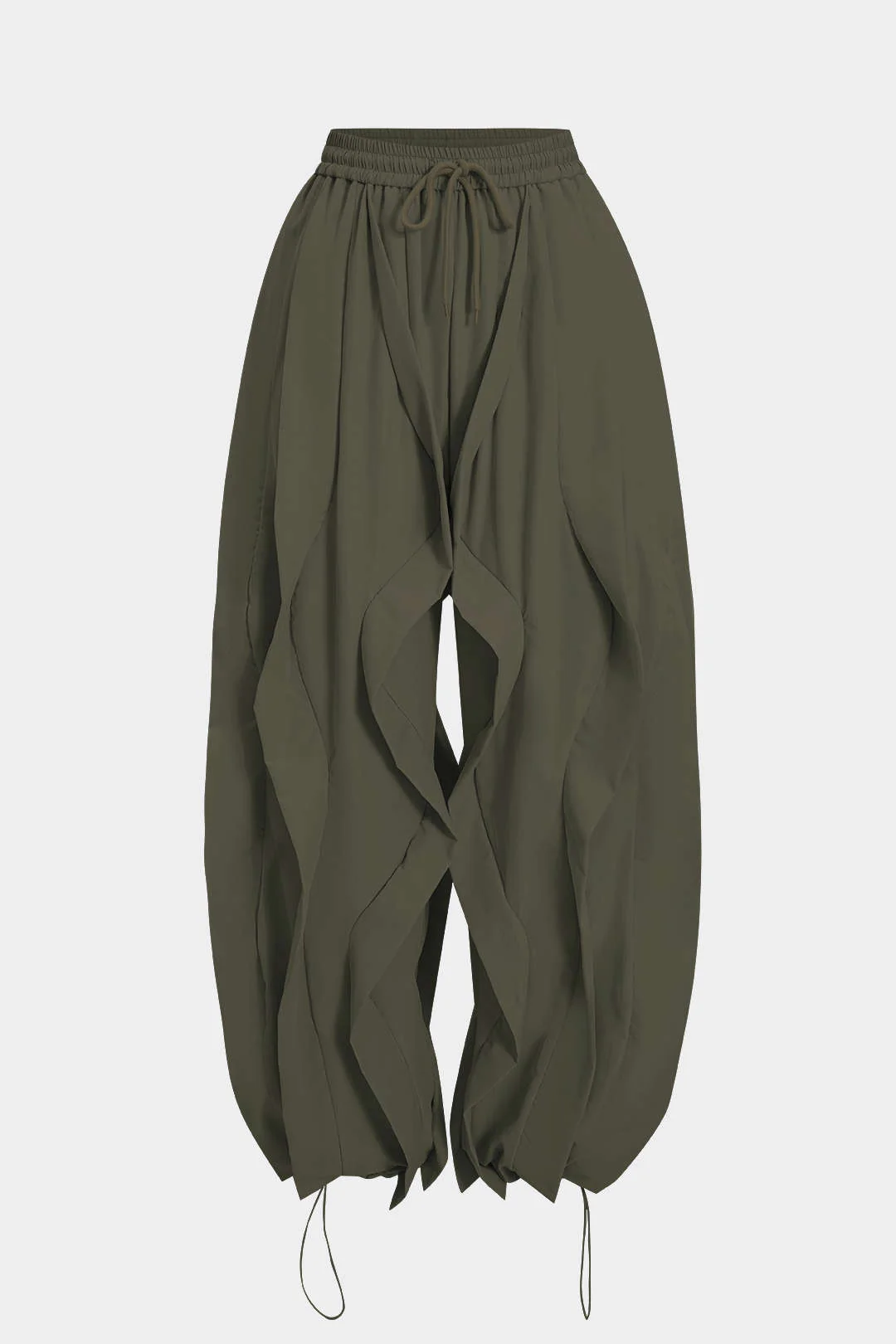 Drawstring Ruffle Trousers - Image 7