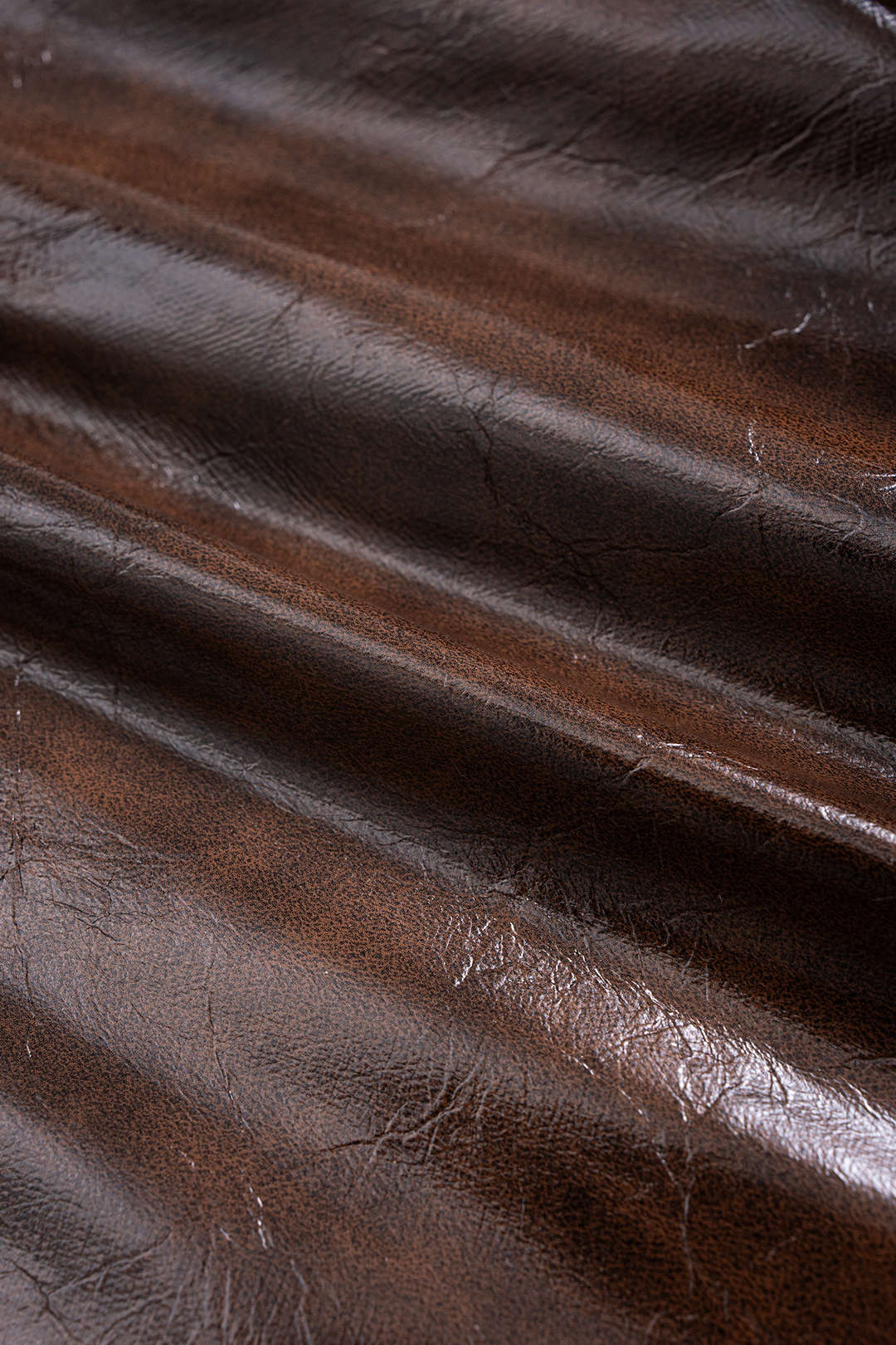 Faux Leather Patchwork Zipper Wide Leg Pocket Barrel Trousers - Image 3