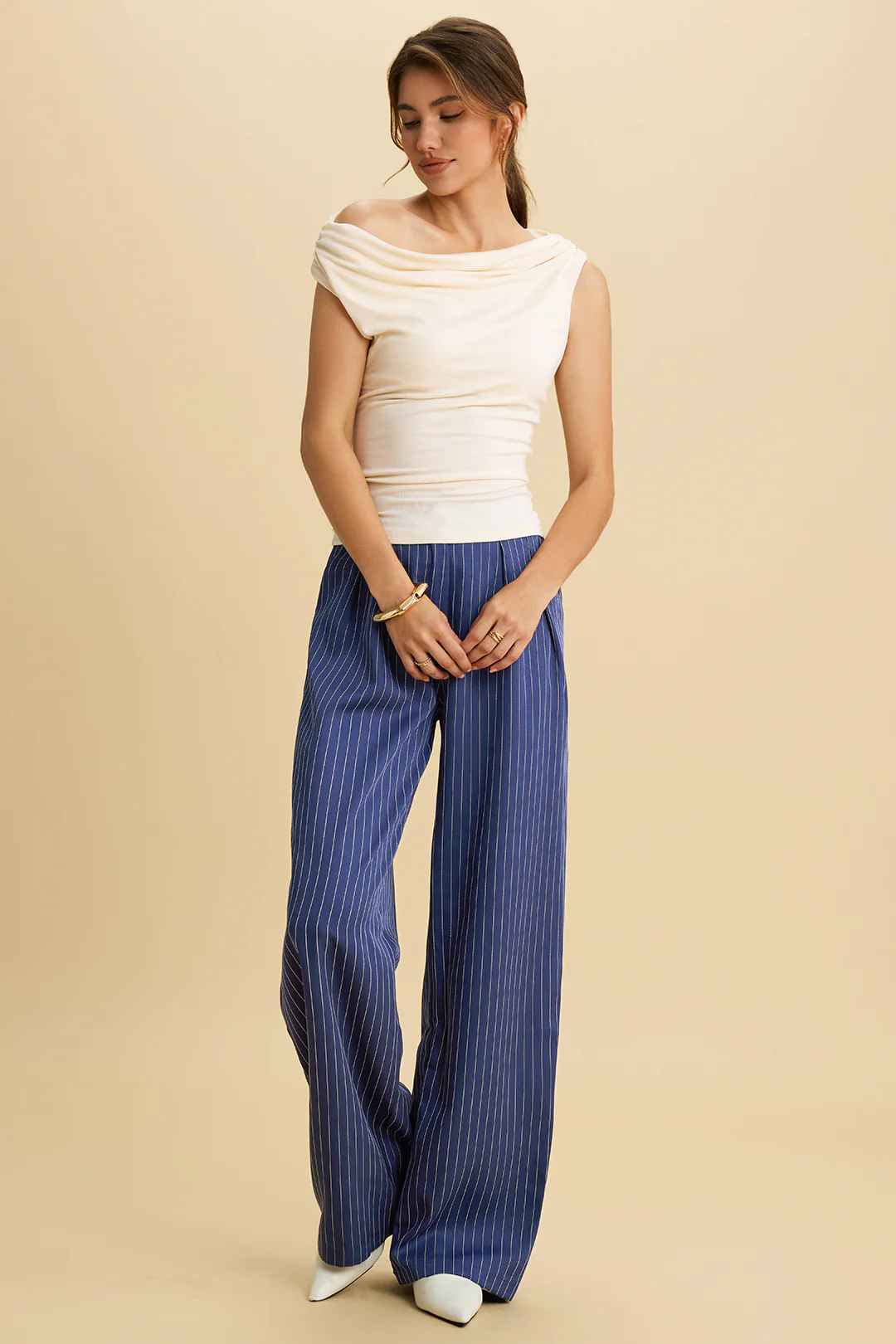 Stripes Print Straight Leg Pants - Image 2