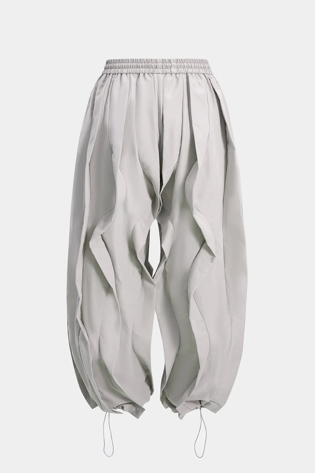 Plus Size Drawstring Ruffle Trousers - Image 2