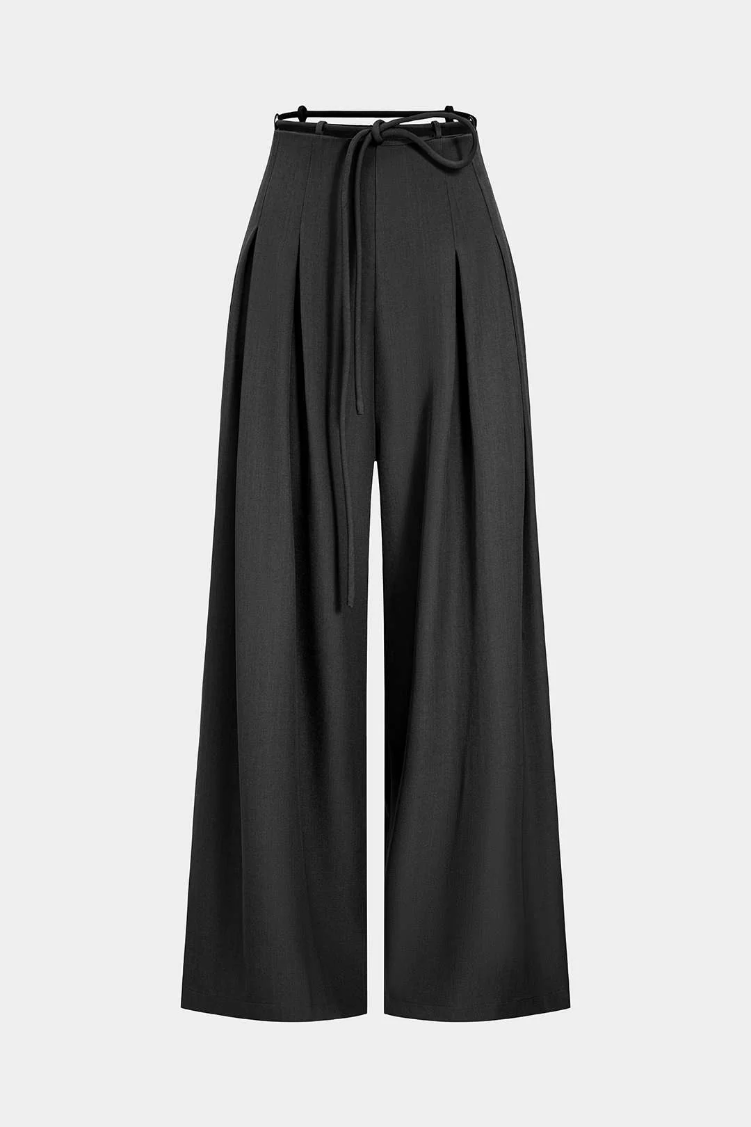 Drawstring High Waist Wide Leg Pants