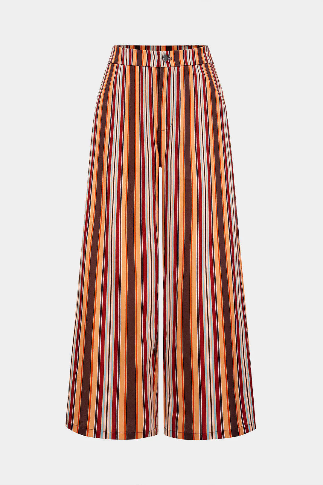 Stripes Print High Waist Straight Leg Pants
