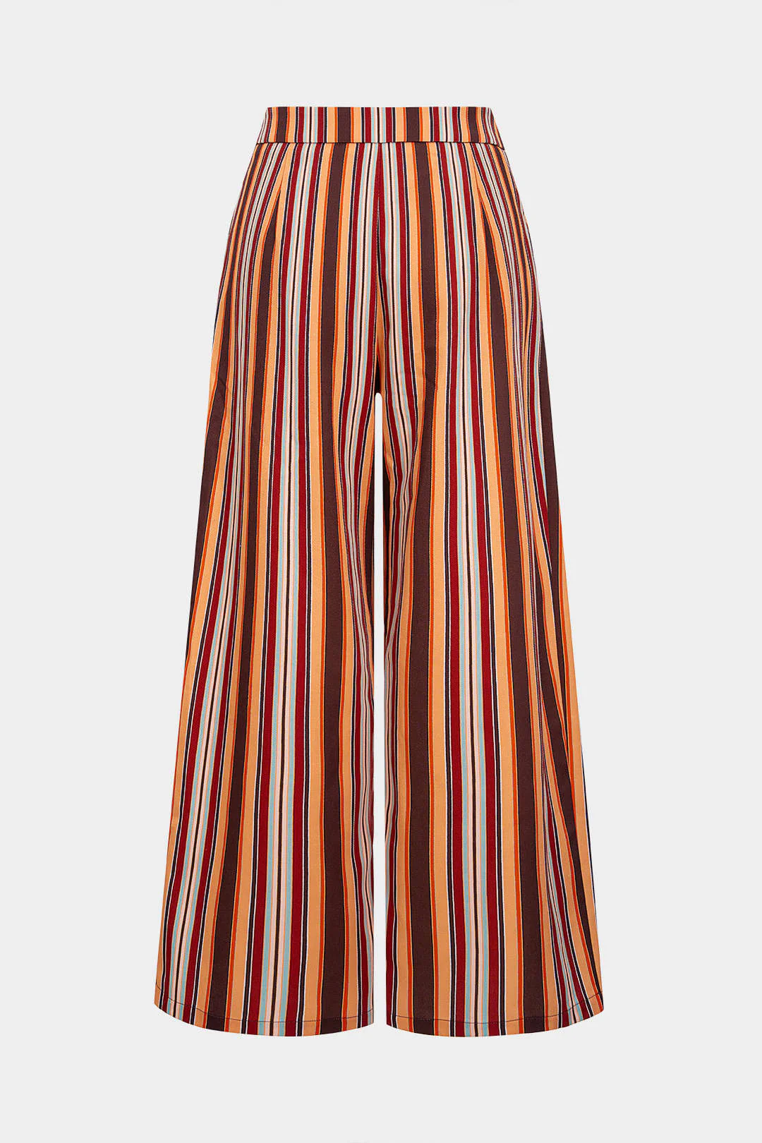 Stripes Print High Waist Straight Leg Pants - Image 2