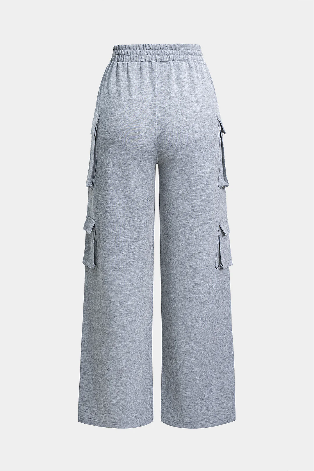 Pocket Shirred Waistband Straight Leg Pants - Image 2