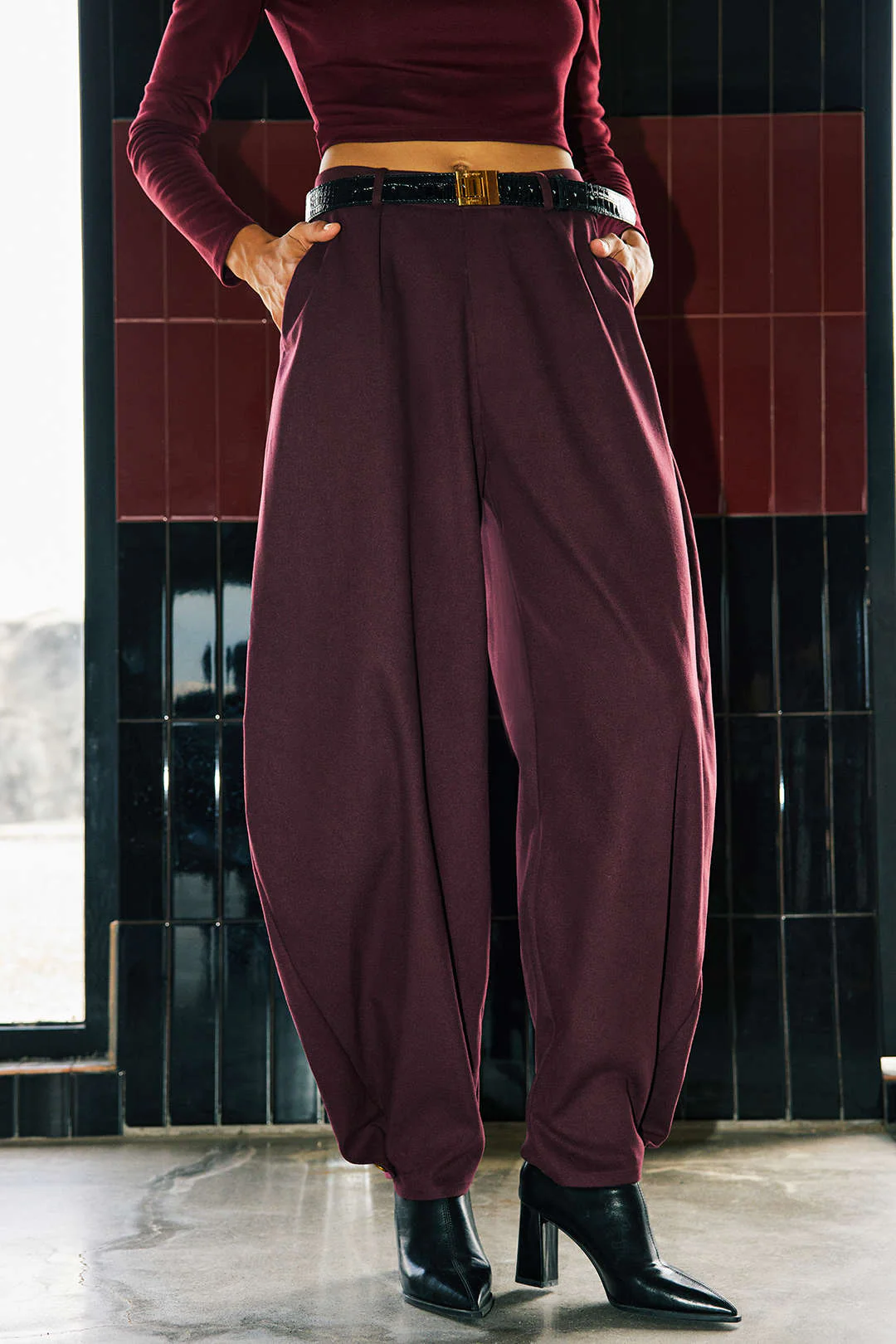Pocket Ruched Pants