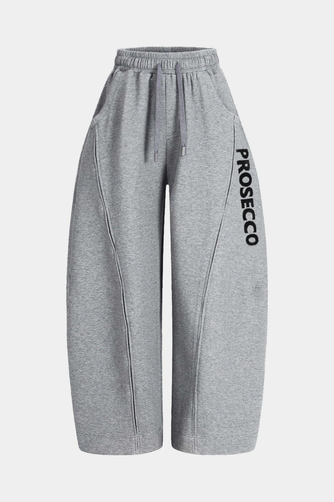 Letter Print Stitching Detail Trousers