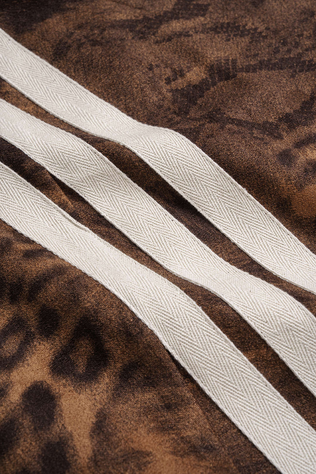Suede Leopard Print Wide Leg Trousers - Image 4