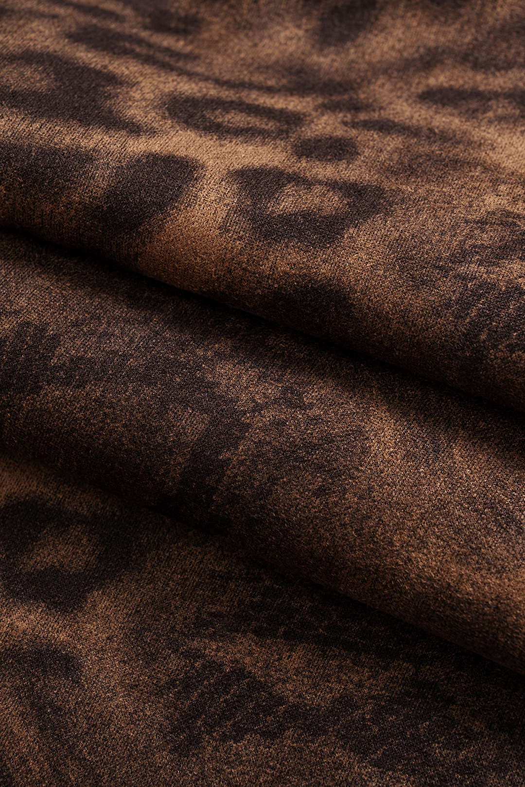 Suede Leopard Print Wide Leg Trousers - Image 5