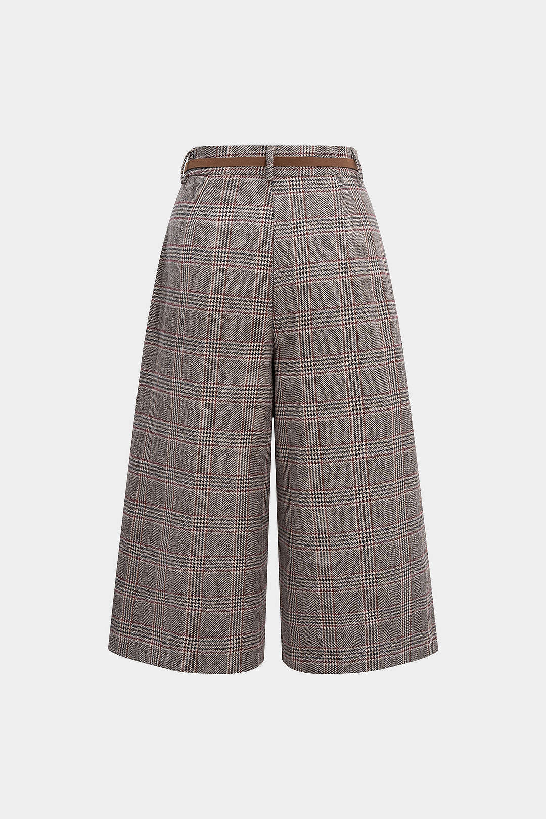 Houndstooth Print High Waist Trousers - Image 2