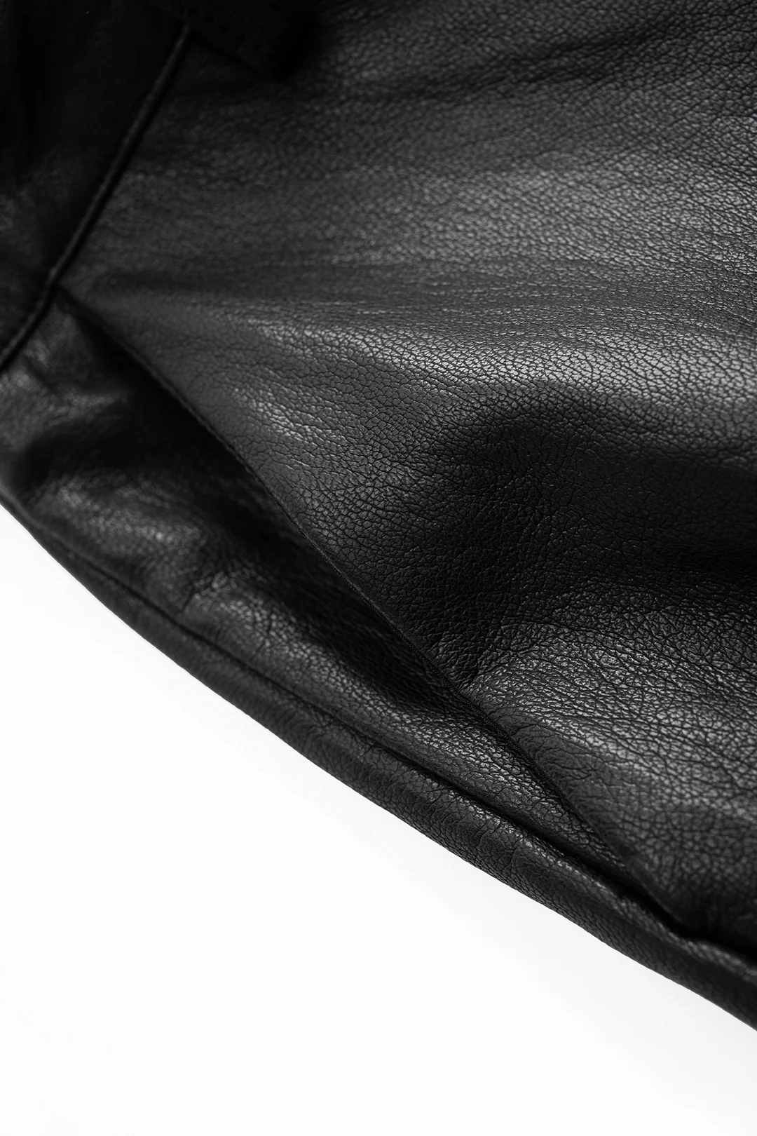 Faux Leather Asymmetrical Wide Leg Pants - Image 3