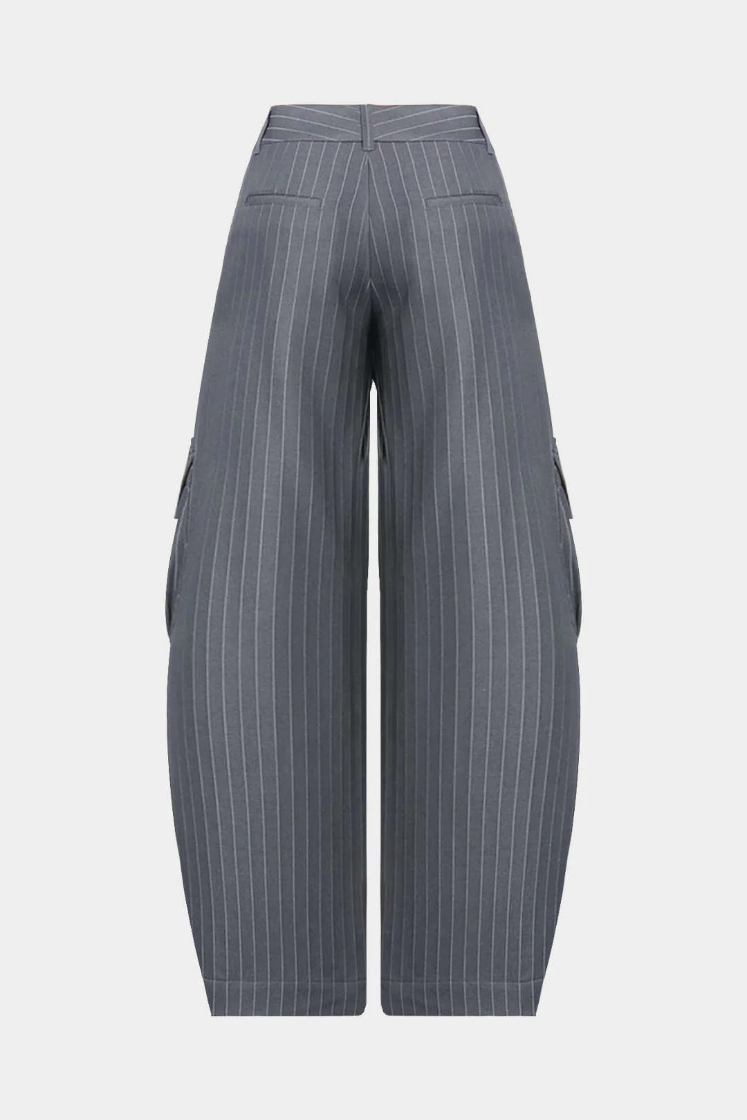 Stripes Print Pocket Wide-Leg Pants - Image 2