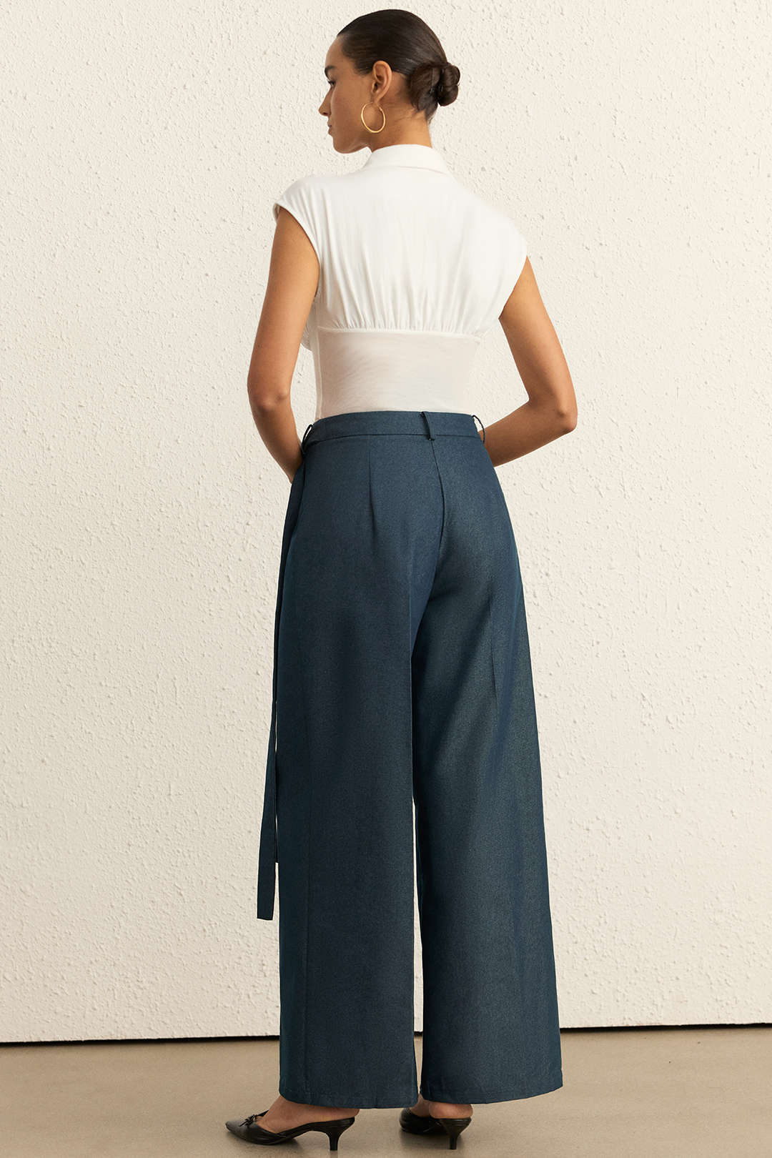 Tie Front Asymmetrical Pants - Image 6