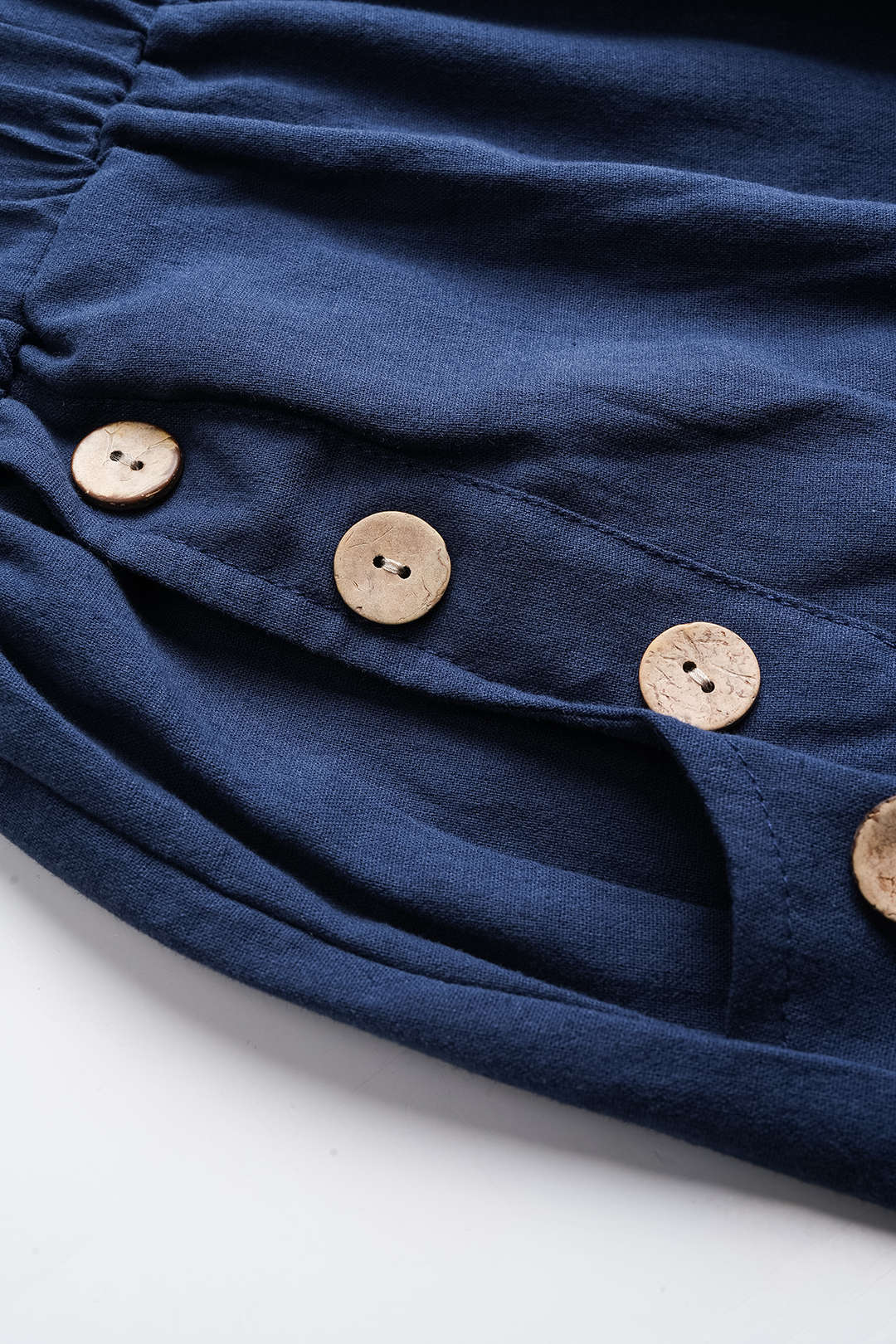Button Pocket High Waist Wide Leg Pants - Image 3